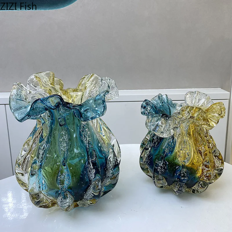 Colorful Flower Edge Glass Vase Hydroponics Plant Pots Table Decoration Flowers Arrangement Floral Vase Room Aesthetic Decor
Colorful Flower Edge Glass Vase Hydroponics Plant Pots Table Decoration Flowers Arrangement Floral Vase Room Aesthetic Decor