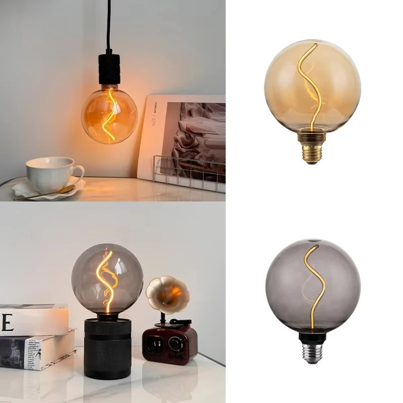 Amber and Smoke G125 Decorative Light Emitting Diode Filament Bulb E27/E26 1800K 220-240V
Amber and Smoke G125 Decorative Light Emitting Diode Filament Bulb E27/E26 1800K 220-240V