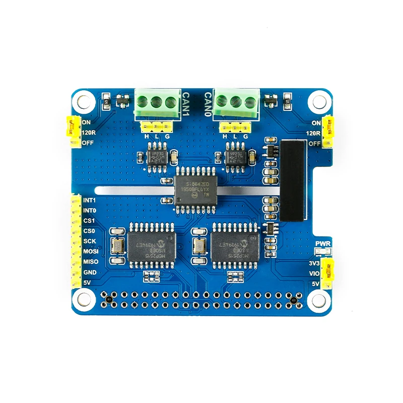 Raspberry Pi Dual Channel Isolated CAN Bus Expansion Board CAN Module Onboard Protection Circuit
Raspberry Pi Dual Channel Isolated CAN Bus Expansion Board CAN Module Onboard Protection Circuit