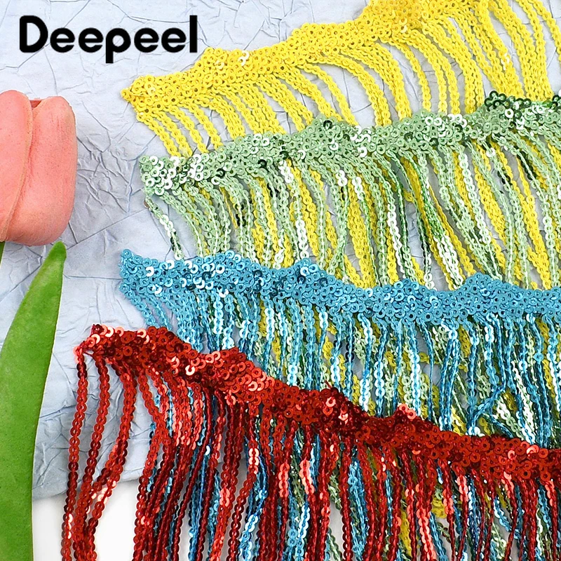 5Yards 17cm Sequins Fringe Tassels Latin Dress Clothes Lace Trim Curtain Sofa Decor Trimmings Tassel Fringes Sewing Accessories
5Yards 17cm Sequins Fringe Tassels Latin Dress Clothes Lace Trim Curtain Sofa Decor Trimmings Tassel Fringes Sewing Accessories