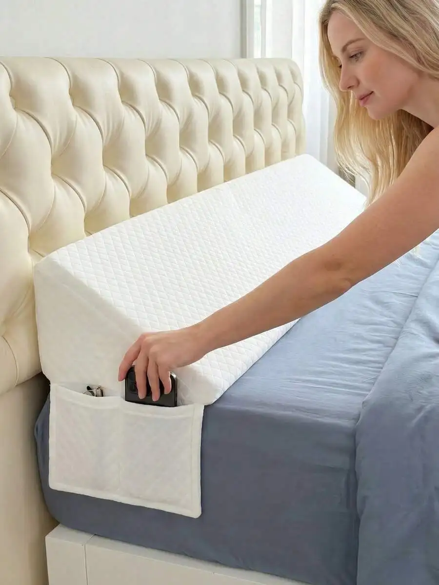 Wedge-Shaped Triangular Pillow Close The Gap 0-7" Between Your Headboard And MattressOr Wall Relieve The Head, Neck And Back
Wedge-Shaped Triangular Pillow Close The Gap 0-7" Between Your Headboard And MattressOr Wall Relieve The Head, Neck And Back