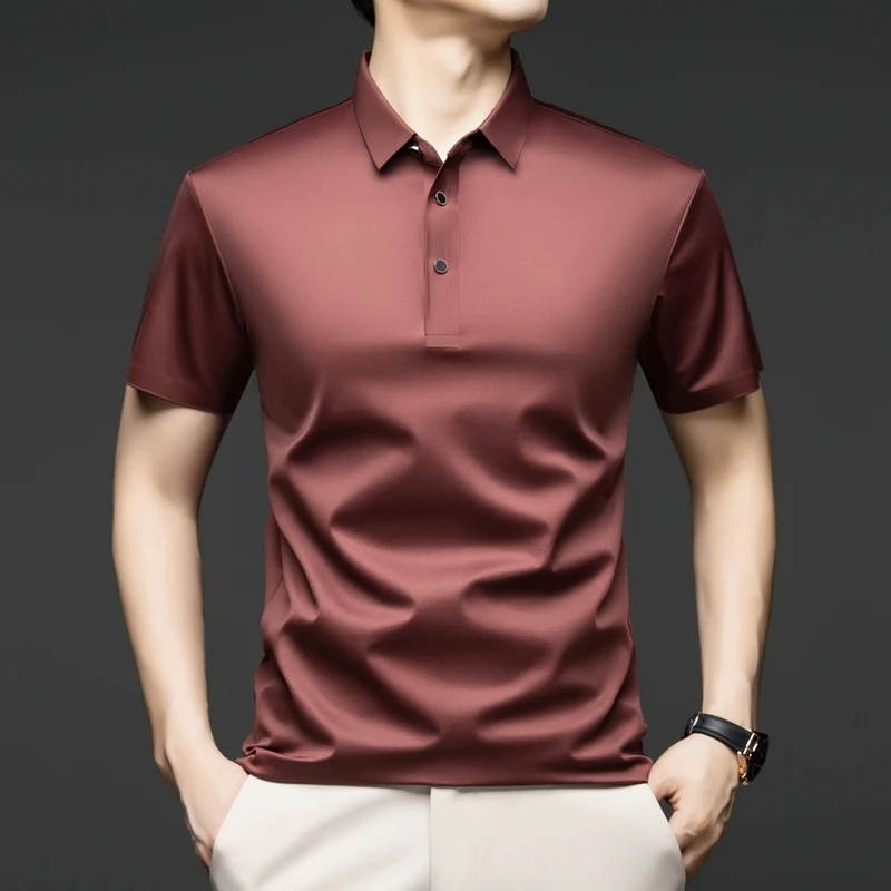 Men's Silk-like Polo Shirt - Live Show Best Seller! Breathable & Moisture-wicking, Seamless Comfort Fit Premium Blend T Shirt
Men's Silk-like Polo Shirt - Live Show Best Seller! Breathable & Moisture-wicking, Seamless Comfort Fit Premium Blend T Shirt