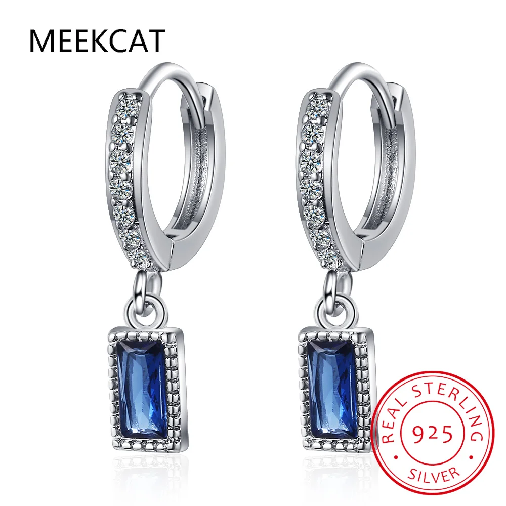 Real 925 Sterling Silver 6mm Rectangle Blue Zircon Huggies Hoop Earrings for Women Classic Fine Jewelry Minimalist Accessories
Real 925 Sterling Silver 6mm Rectangle Blue Zircon Huggies Hoop Earrings for Women Classic Fine Jewelry Minimalist Accessories