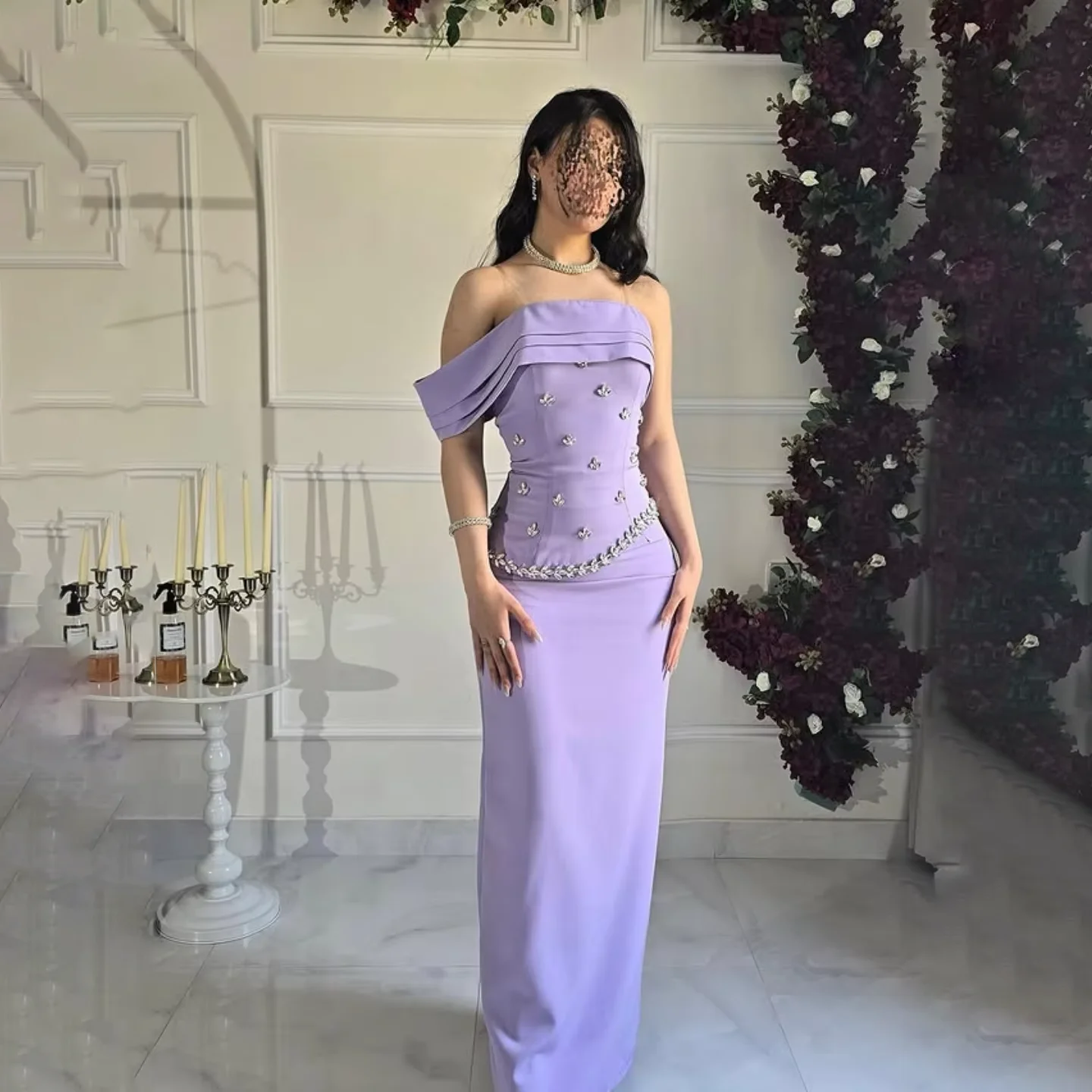Purple Beads Crystals Prom Dress Ruffled One Shoulder Evening Dresses Satin Sweep Train Formal Wedding Party Dress Customized
Purple Beads Crystals Prom Dress Ruffled One Shoulder Evening Dresses Satin Sweep Train Formal Wedding Party Dress Customized