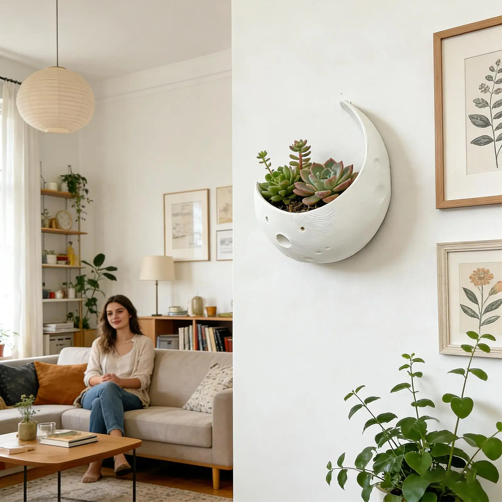 Half Moon Planter Wall Cactus Pot Boho Planter for Home Bedroom Living Room Balcony Outdoor Garden Mini Cactus Succulents
Half Moon Planter Wall Cactus Pot Boho Planter for Home Bedroom Living Room Balcony Outdoor Garden Mini Cactus Succulents