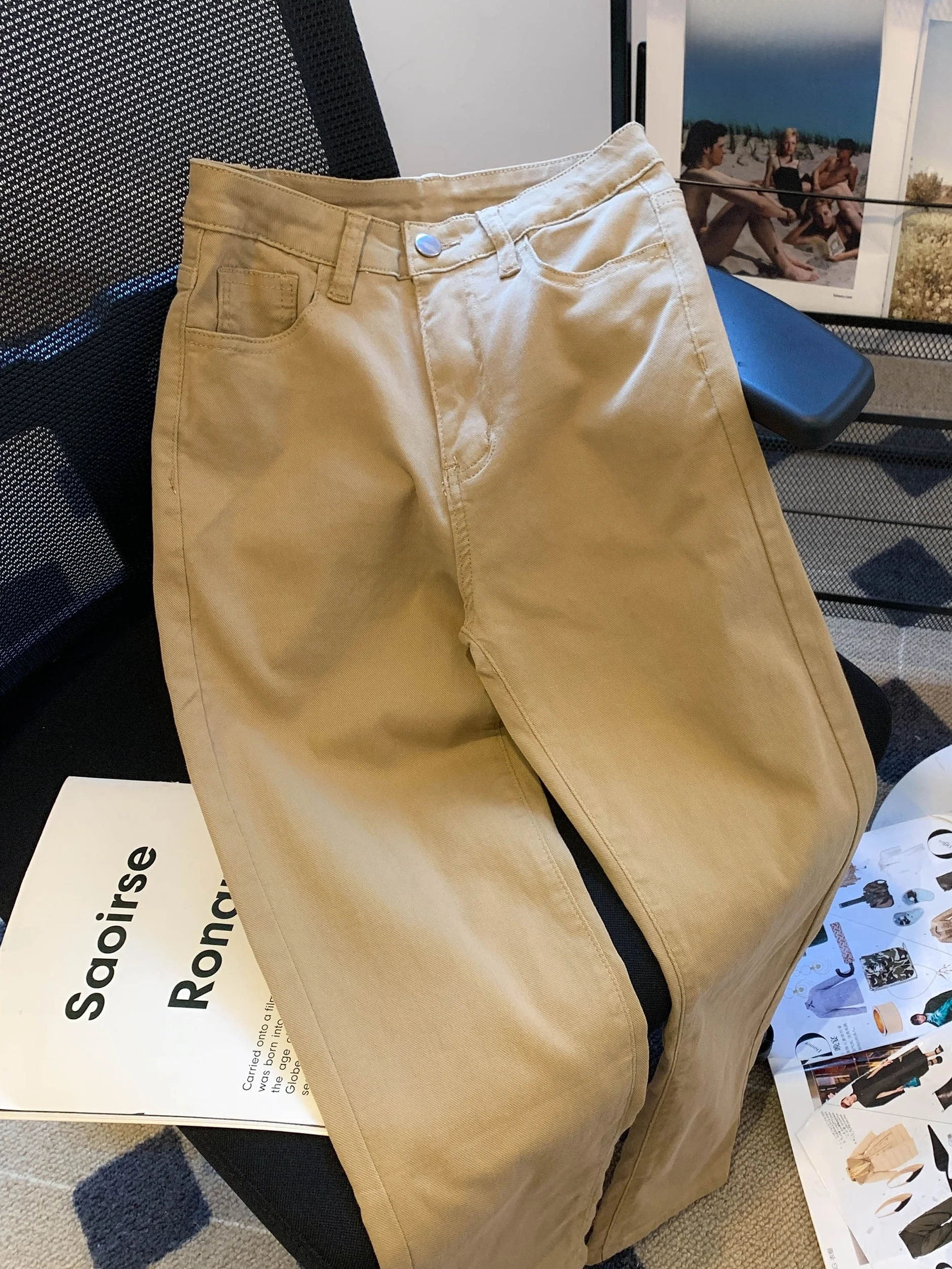 American Retro Khaki Denim Jeans Men's Loose Straight Leg Wide Leg Pants Casual Long Trousers Autumn New Sle Faion Brand
American Retro Khaki Denim Jeans Men's Loose Straight Leg Wide Leg Pants Casual Long Trousers Autumn New Sle Faion Brand