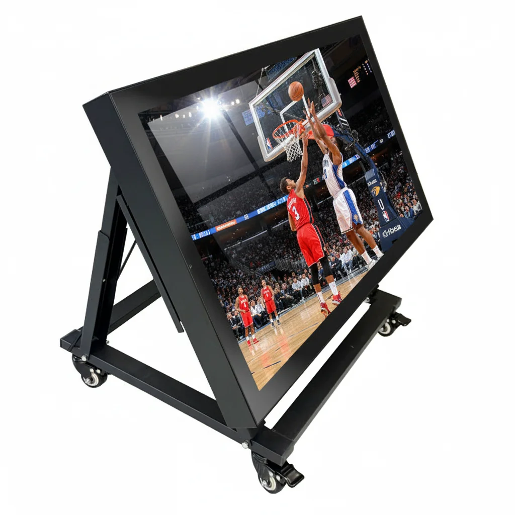 Outdoor Portable Digital Signage 2000 Nits Sunlight Readable IP66 Waterproof Foldable Mobile Advertising Totem
Outdoor Portable Digital Signage 2000 Nits Sunlight Readable IP66 Waterproof Foldable Mobile Advertising Totem