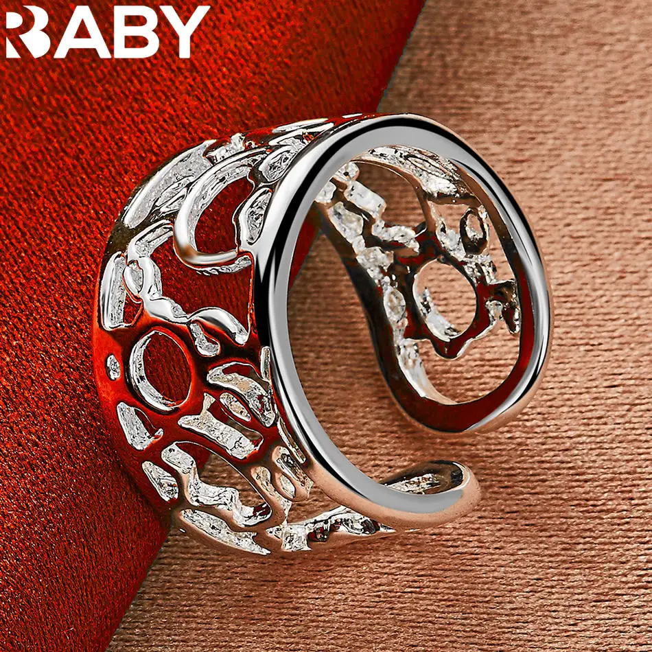 URBABY 925 Sterling Silver Flowers Hollow Open Ring For Women Fashion Jewelry Retro Noble Engagement Wedding Accessories
URBABY 925 Sterling Silver Flowers Hollow Open Ring For Women Fashion Jewelry Retro Noble Engagement Wedding Accessories