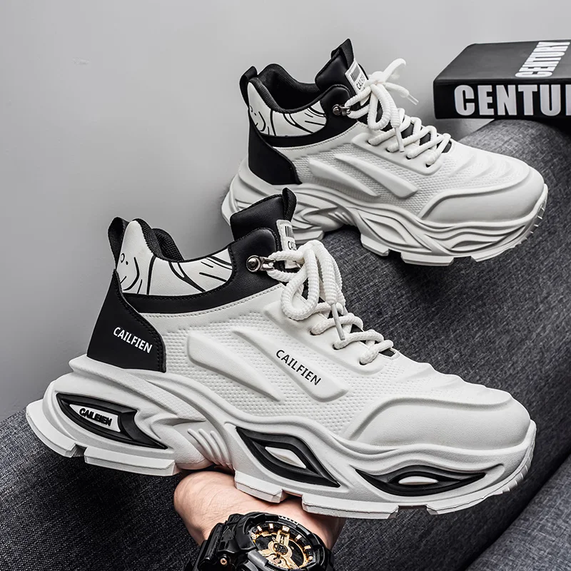 Men's High-top Sneakers Korean Style Comfortable Breathable Basketball Shoes Outdoor Men Lightweight Wear-resistant Casual Shoes
Men's High-top Sneakers Korean Style Comfortable Breathable Basketball Shoes Outdoor Men Lightweight Wear-resistant Casual Shoes