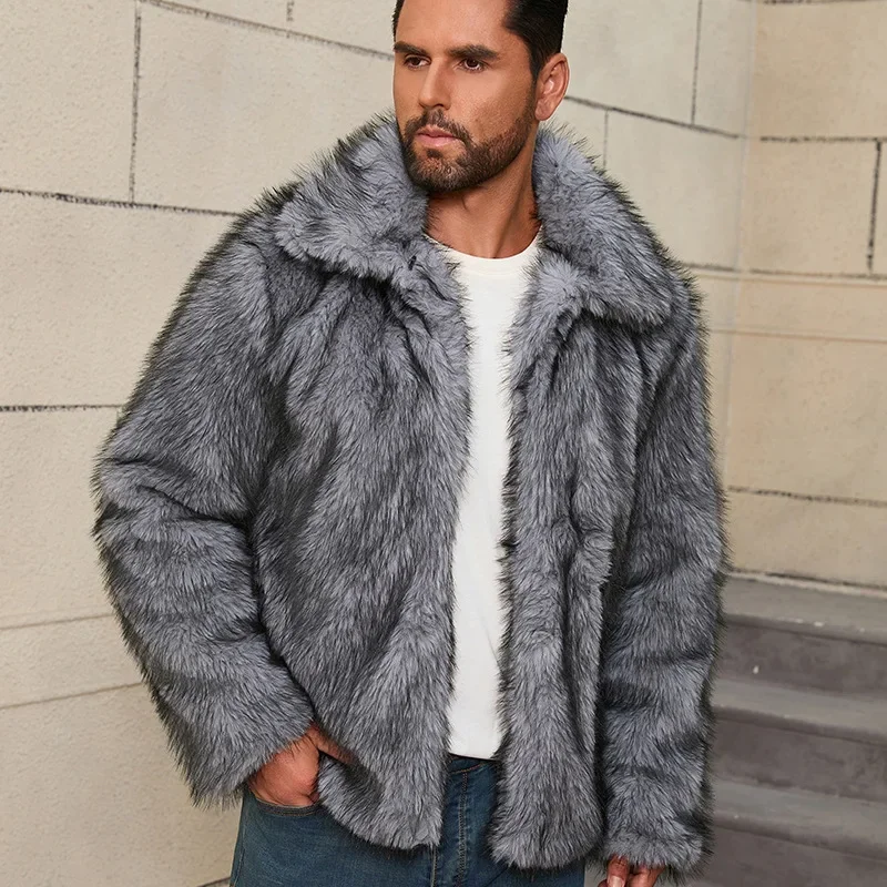 Luxury Brand Men Fur Jacket Lapel Warm Autumn Winter Faux Fur Jacket Casual Loose Coats High-end Outerwear Short Tops Trendy New
Luxury Brand Men Fur Jacket Lapel Warm Autumn Winter Faux Fur Jacket Casual Loose Coats High-end Outerwear Short Tops Trendy New