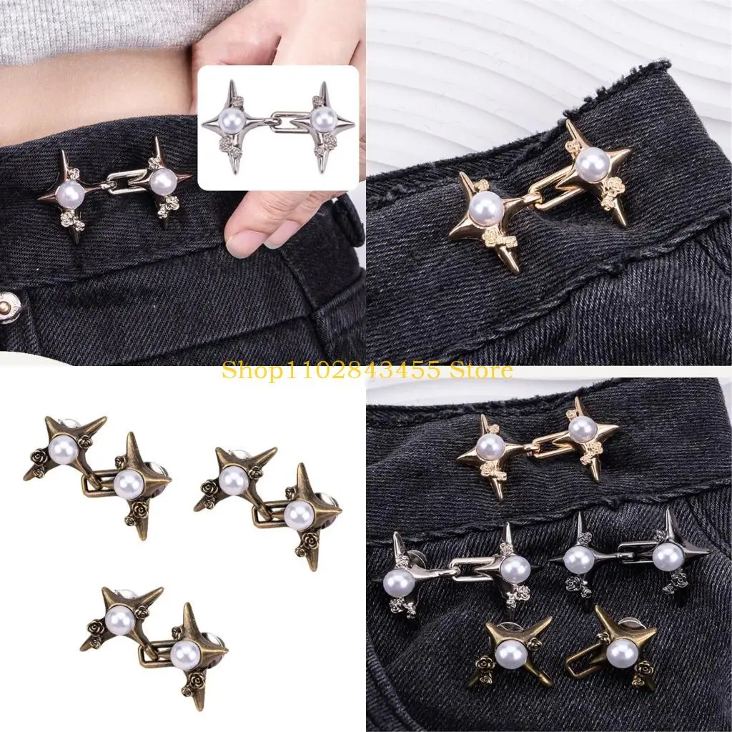 49MC Waist Tightening Clip Crossed Star Waist Cincher Pins for Jeans Clothing Accessories Pants Fitness Pin Waist Buckle 3/6PCS
49MC Waist Tightening Clip Crossed Star Waist Cincher Pins for Jeans Clothing Accessories Pants Fitness Pin Waist Buckle 3/6PCS