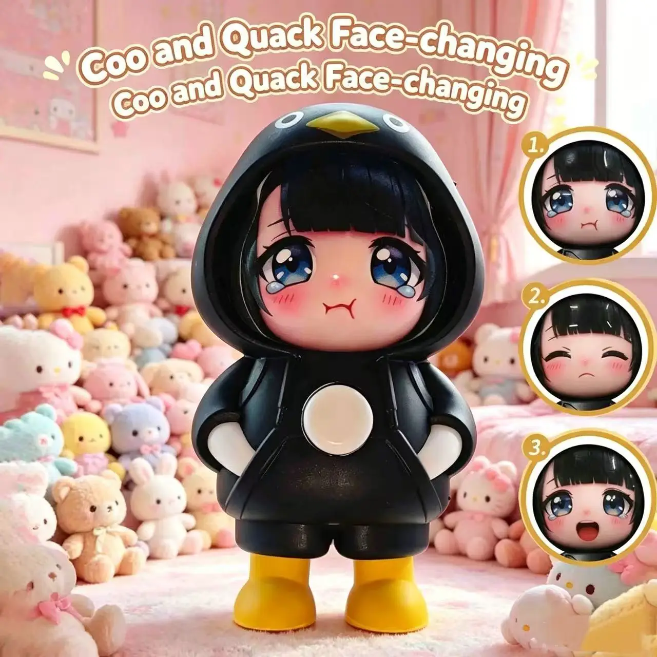 Creative Gugu Gaga Face-Changing Action Figure Doll Model Cute and Fun Keychain Cartoon Keyring Pendant Decompression toys
Creative Gugu Gaga Face-Changing Action Figure Doll Model Cute and Fun Keychain Cartoon Keyring Pendant Decompression toys