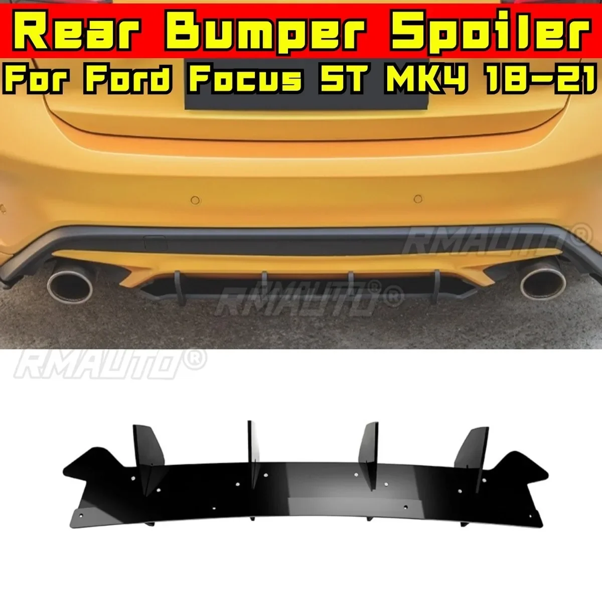 Car Rear Bumper Spoiler Lip Diffuser Modification Part For Ford Focus ST MK4 2018-2021 Bumper Guard Protector Cover Accessories
Car Rear Bumper Spoiler Lip Diffuser Modification Part For Ford Focus ST MK4 2018-2021 Bumper Guard Protector Cover Accessories