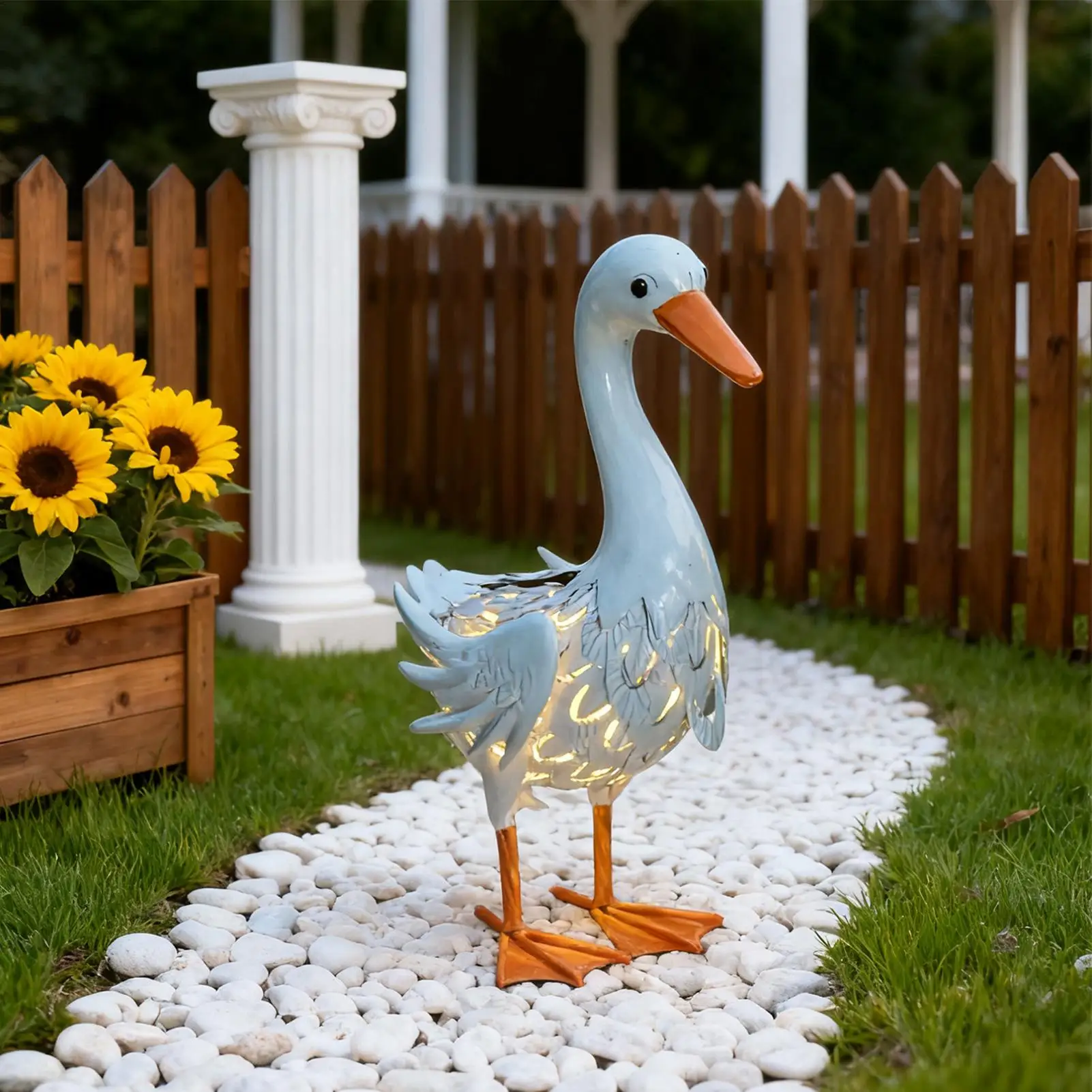 Metal Solar Figurine Outdoor Animal Sculpture Ornaments Porch Goose Decorative Large For Indoor Yard Pathway Backyard Patio
Metal Solar Figurine Outdoor Animal Sculpture Ornaments Porch Goose Decorative Large For Indoor Yard Pathway Backyard Patio