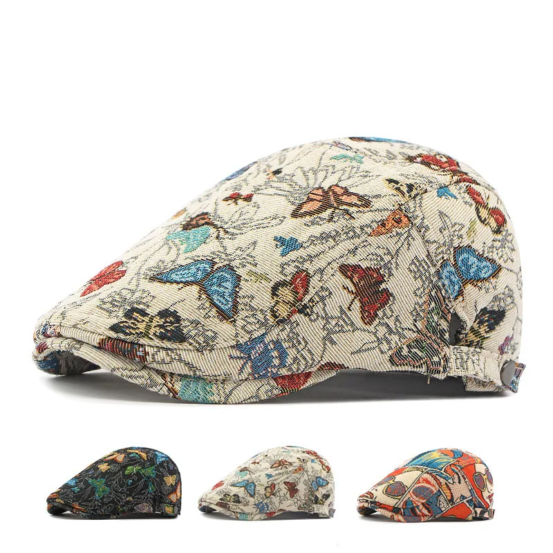 New Type Print Style Hat Men Women Autumn Winter Butterfly Embroidery Beret Women Spring Summer Fashion Design Baseball Cap Men
New Type Print Style Hat Men Women Autumn Winter Butterfly Embroidery Beret Women Spring Summer Fashion Design Baseball Cap Men
