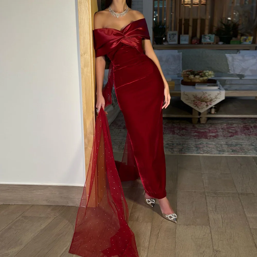 Mignon Satin Mermaid Off-the-shoulder Neckline Prom Gown Ruffle Floor-length Formal Elegant Evening Party Dress for Women 2023
Mignon Satin Mermaid Off-the-shoulder Neckline Prom Gown Ruffle Floor-length Formal Elegant Evening Party Dress for Women 2023