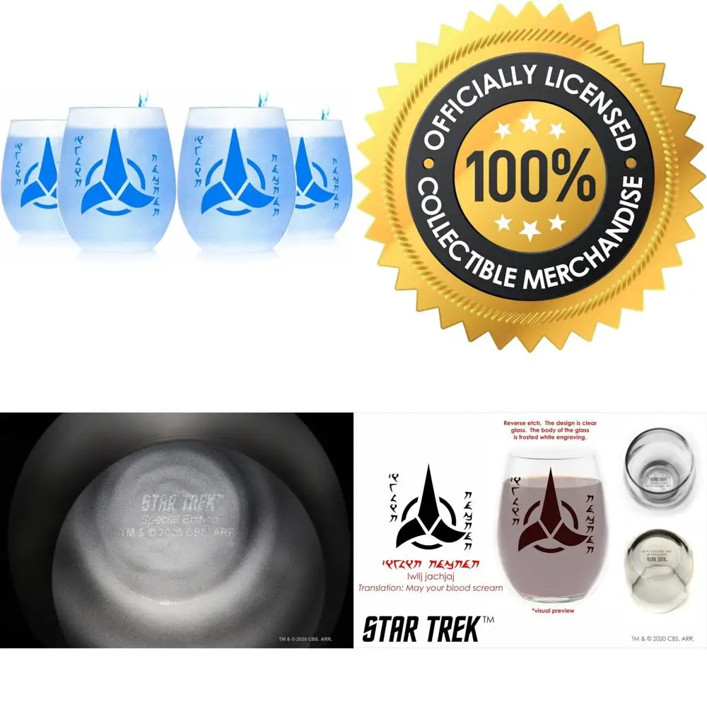 Бокал для вина Klingon Cheers без ножек — стеклянная посуда ручной работы премиум-класса, официально лицензированная, 15 унций, идеально подходит для любителей Star Trek
Бокал для вина Klingon Cheers без ножек — стеклянная посуда ручной работы премиум-класса, официально лицензированная, 15 унций, идеально подходит для любителей Star Trek