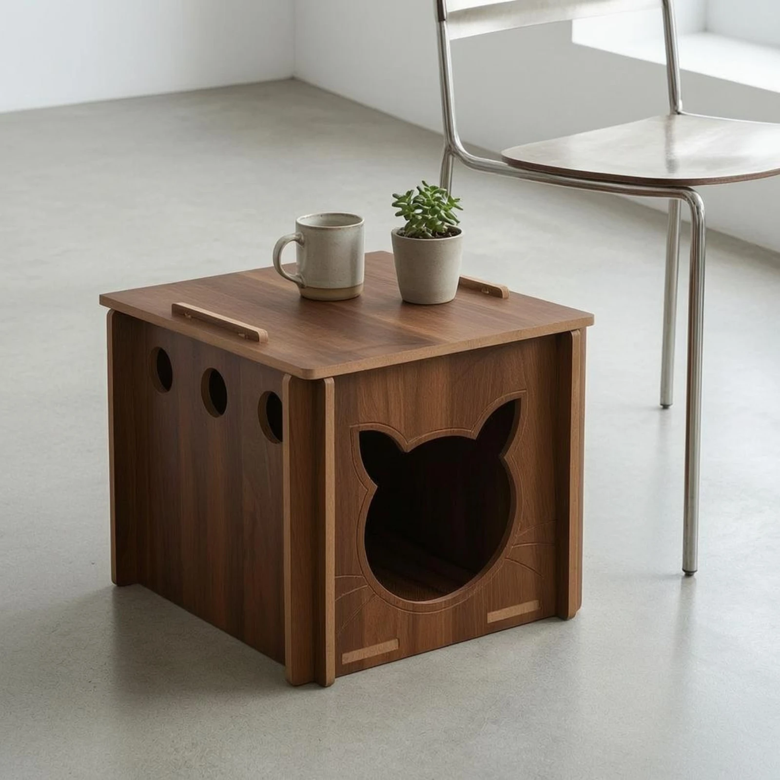 Wooden Square Feline House Ventilated Indoor Feline House Flat Top
Wooden Square Feline House Ventilated Indoor Feline House Flat Top