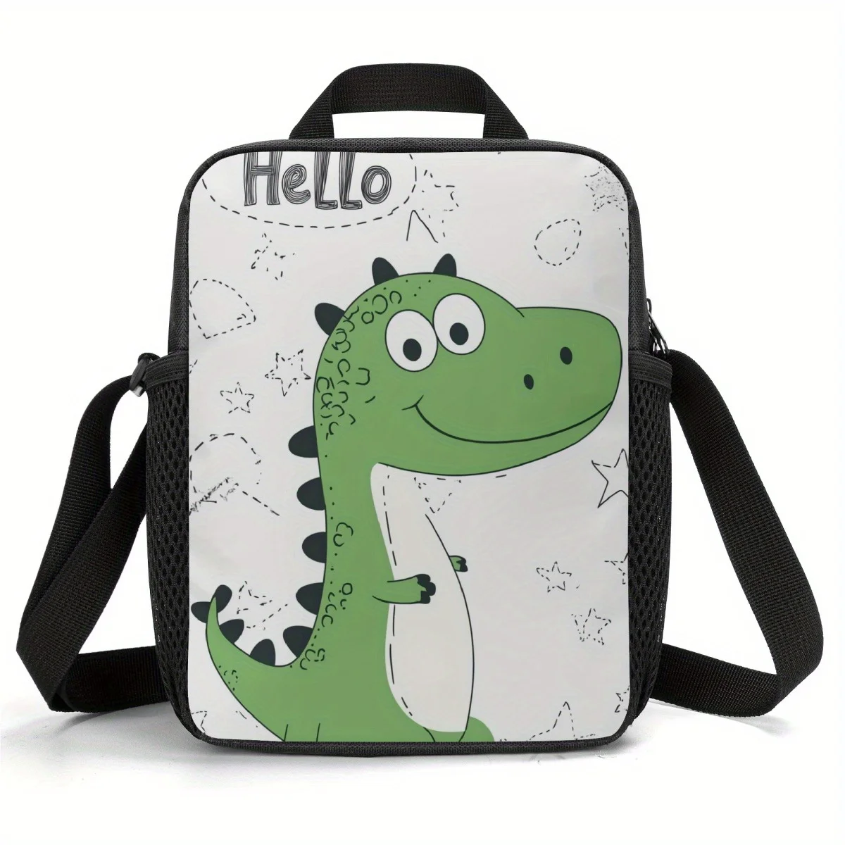 Lunch Bag with Shoulder Strap Hello Happy Dinosaur Design Multi-Functional Cooler Tote Non-Food Contact Reusable
Lunch Bag with Shoulder Strap Hello Happy Dinosaur Design Multi-Functional Cooler Tote Non-Food Contact Reusable