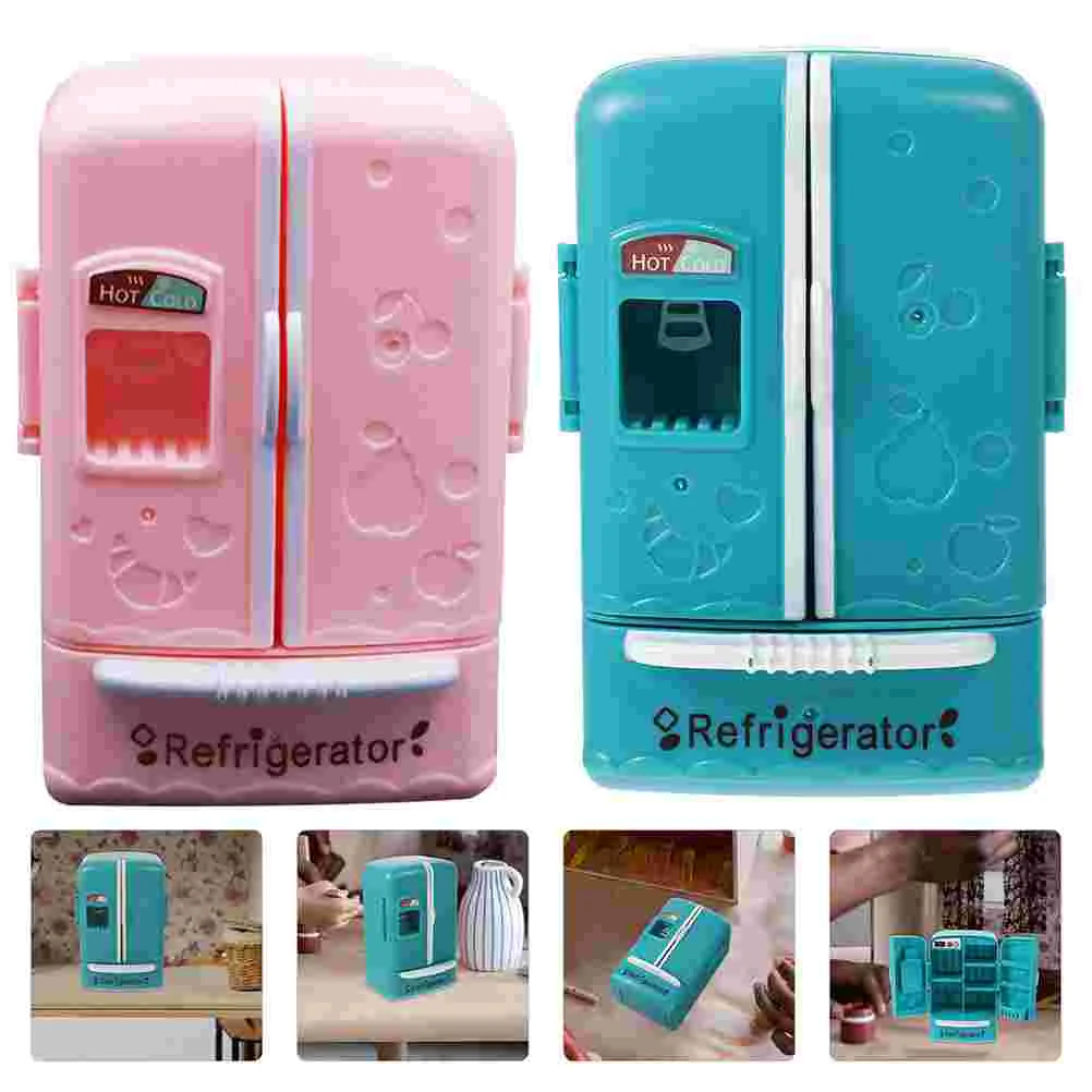 2 Pcs Refrigerator Model Freezers Dolls House Miniature Fridge Household Abs Child Furniture
2 Pcs Refrigerator Model Freezers Dolls House Miniature Fridge Household Abs Child Furniture