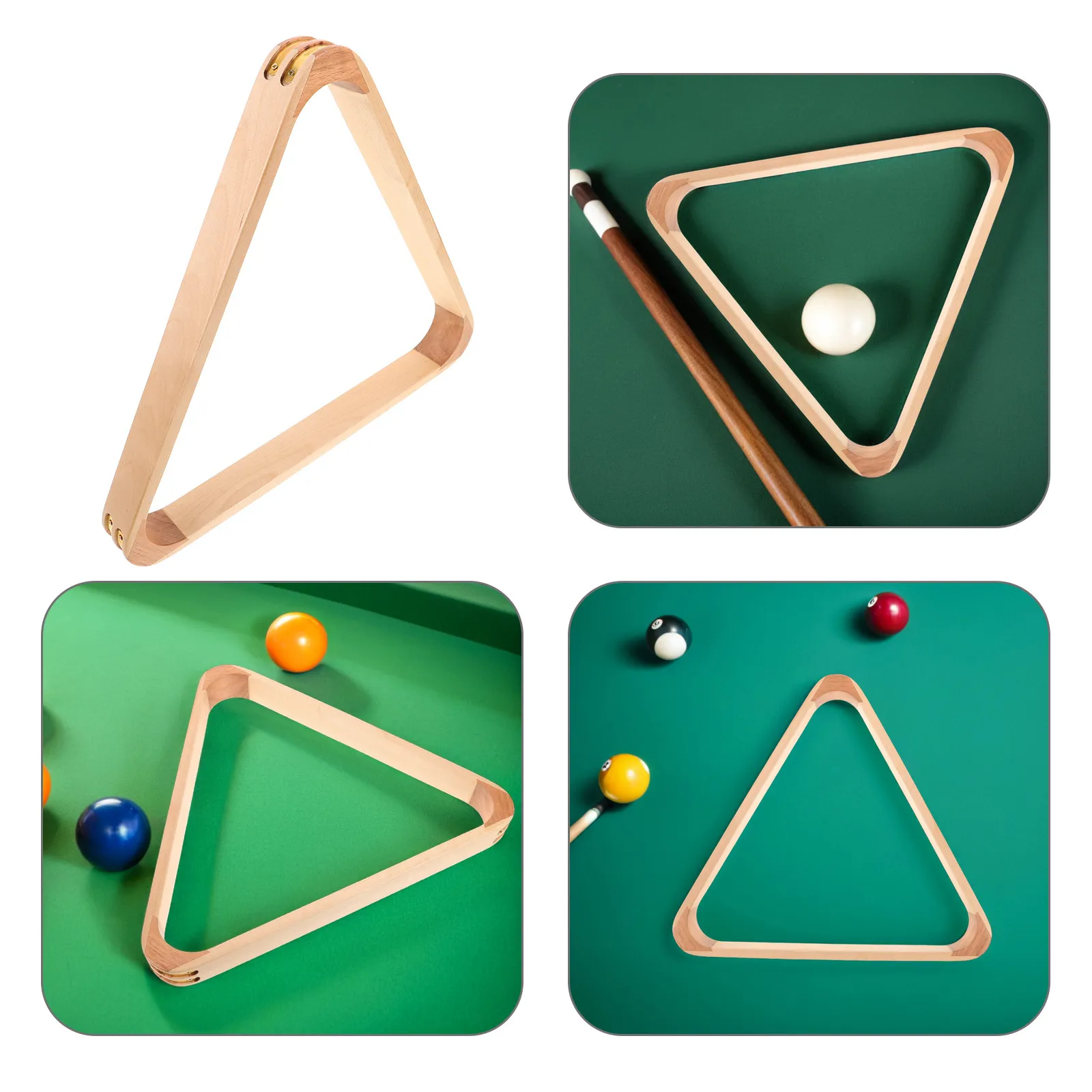 2Pcs Pool Rack Triangle Solid Wood Billiard Ball Rack Precise Alignment for Professional Club Use Wooden Pool Ball Holder
2Pcs Pool Rack Triangle Solid Wood Billiard Ball Rack Precise Alignment for Professional Club Use Wooden Pool Ball Holder