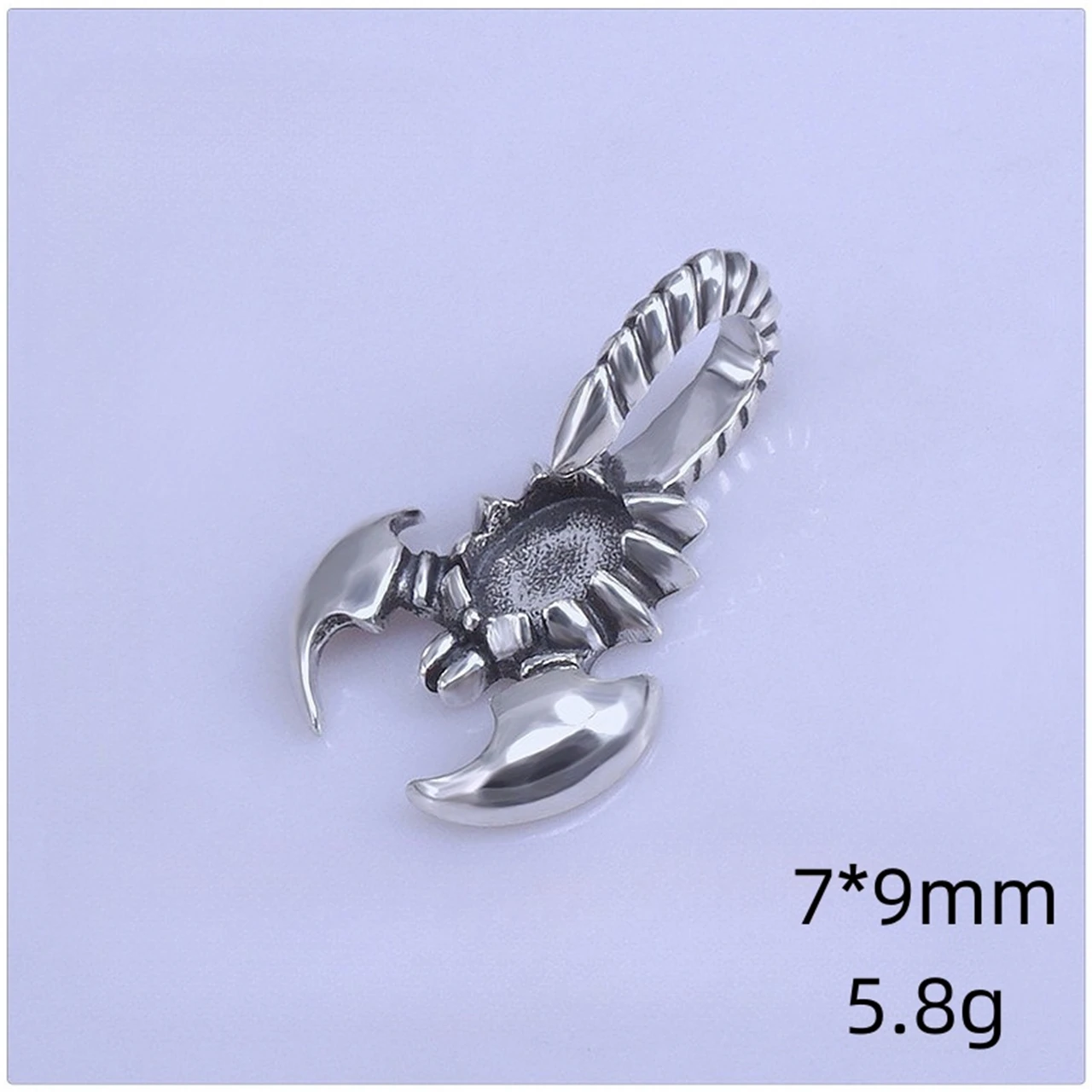 S925 Sterling Silver Oval 7*9mm Retro Scorpion Amber beeswax Personality DIY Pendant Settings Gifts Man Womens Jewelry Wholesale
S925 Sterling Silver Oval 7*9mm Retro Scorpion Amber beeswax Personality DIY Pendant Settings Gifts Man Womens Jewelry Wholesale