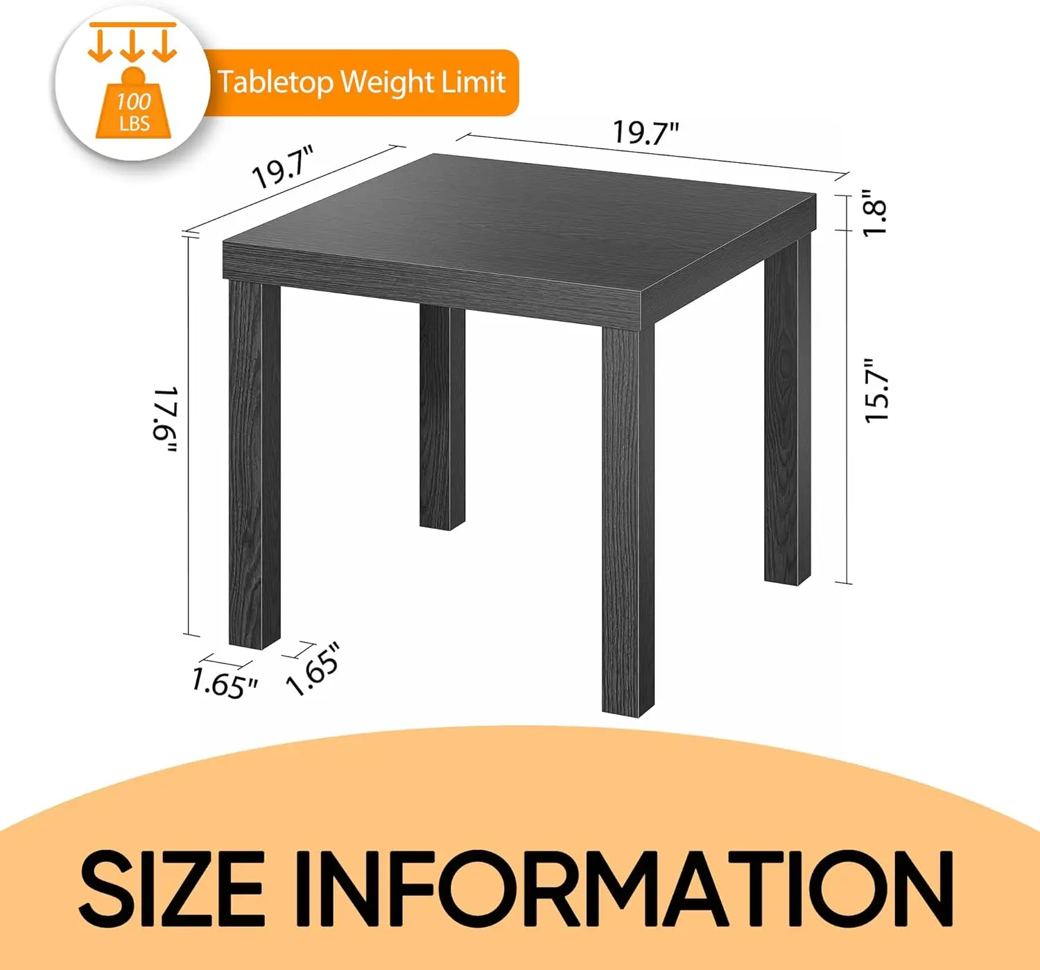 End Table Small Square Size Table, Modern Coffee Table Wooden Accent Table, Nightstand For Bedroom Living Room Farmhouse, Easy
End Table Small Square Size Table, Modern Coffee Table Wooden Accent Table, Nightstand For Bedroom Living Room Farmhouse, Easy