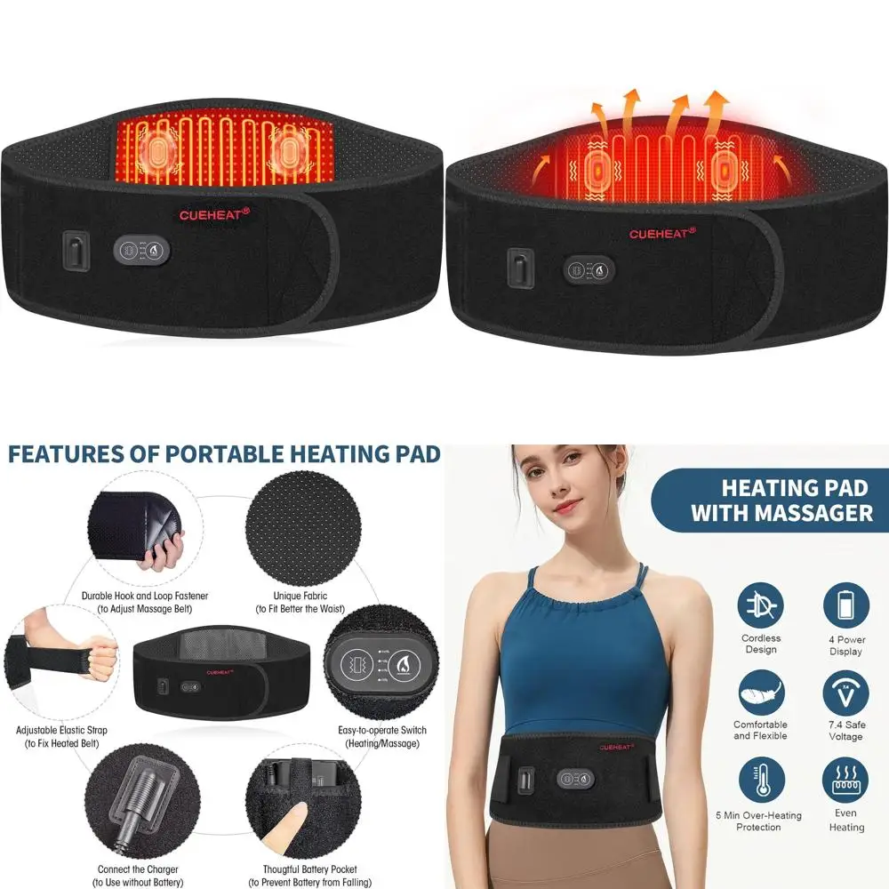 Перезаряжаемый электрический массажный пояс с подогревом для поддержки поясницы, 49 Black
Перезаряжаемый электрический массажный пояс с подогревом для поддержки поясницы, 49 Black