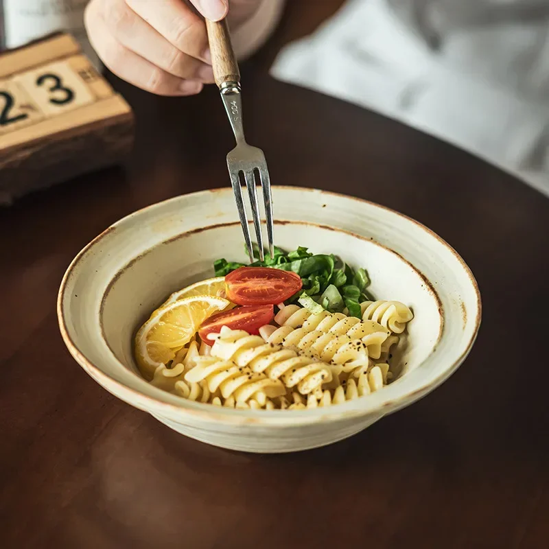 Old-fashioned Handmade Coarse Pottery Straw Hat Retro Style Ceramic Household Tableware Western Pasta Vegetable Salad Bowl
Old-fashioned Handmade Coarse Pottery Straw Hat Retro Style Ceramic Household Tableware Western Pasta Vegetable Salad Bowl