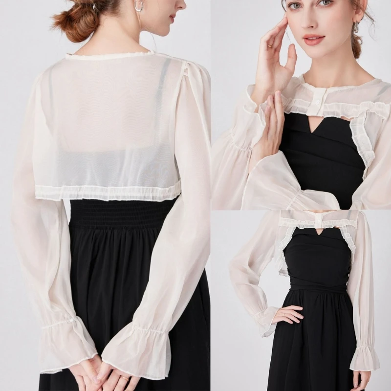 Long Sleeve False Collar for Women Girl Elegant Detachable Faux Collar Blouse Collar Top Shirt Neck Shawl Accessories
Long Sleeve False Collar for Women Girl Elegant Detachable Faux Collar Blouse Collar Top Shirt Neck Shawl Accessories