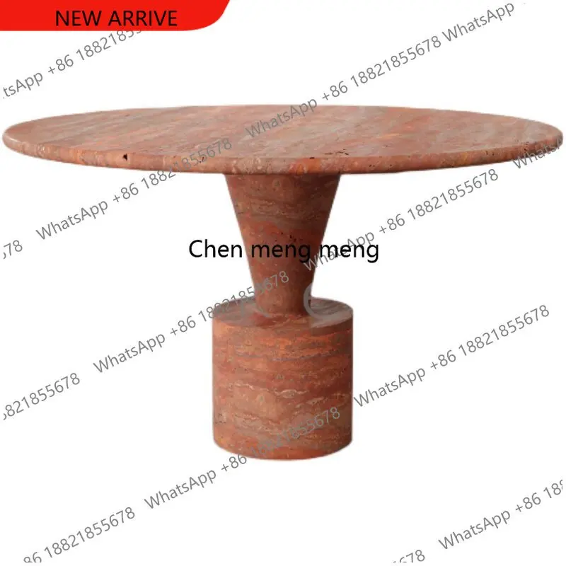 QQ178 Wabi Sansan designer round natural red travertine dining table high-end household round table
QQ178 Wabi Sansan designer round natural red travertine dining table high-end household round table