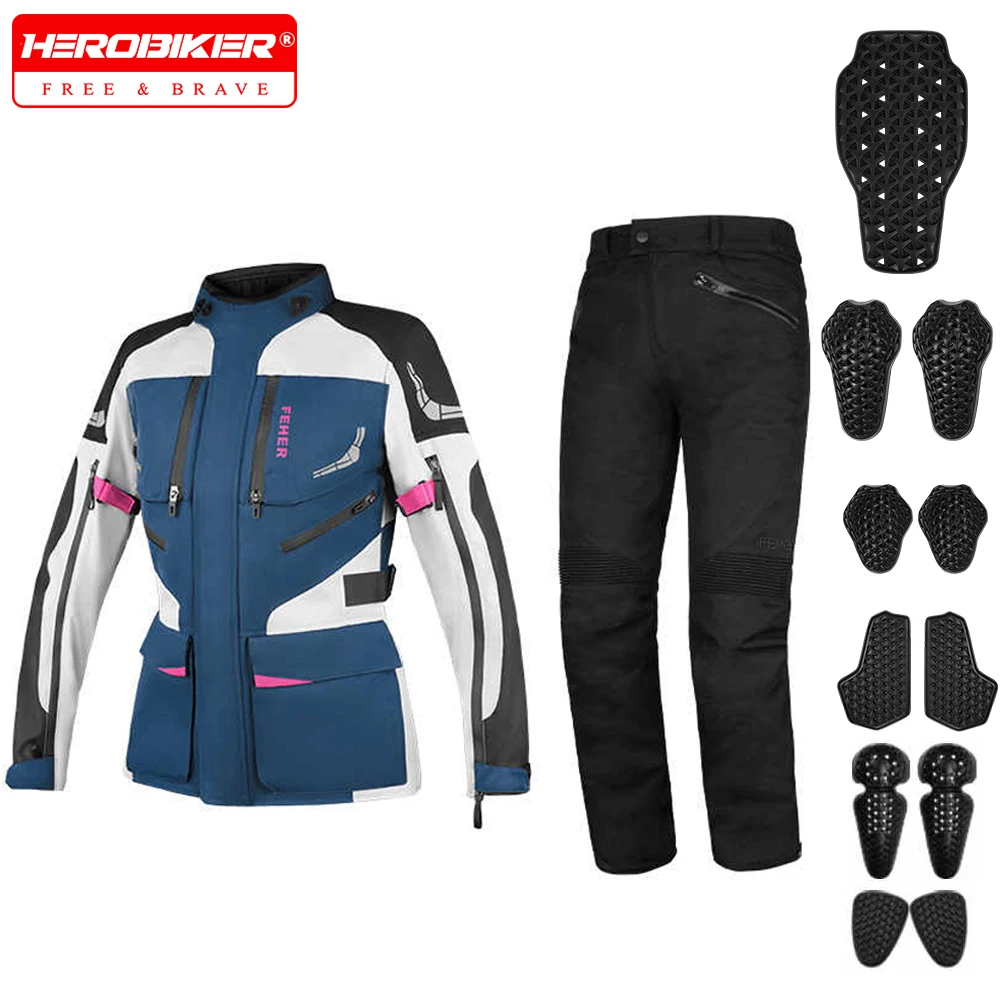 Women Motorcycle Jacket Waterproof Motocross Jacket Fall Prevention Chaqueta Moto Protective Gear With CE Protector for 4Season
Women Motorcycle Jacket Waterproof Motocross Jacket Fall Prevention Chaqueta Moto Protective Gear With CE Protector for 4Season