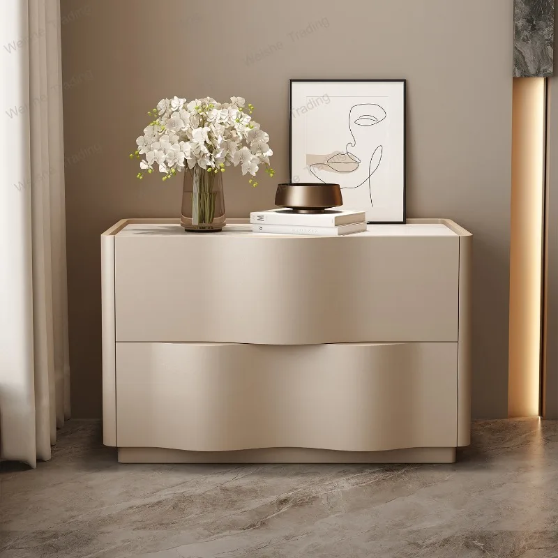 Minimalist bedside table Modern minimalist cream style solid wood master bedroom personalized locker
Minimalist bedside table Modern minimalist cream style solid wood master bedroom personalized locker