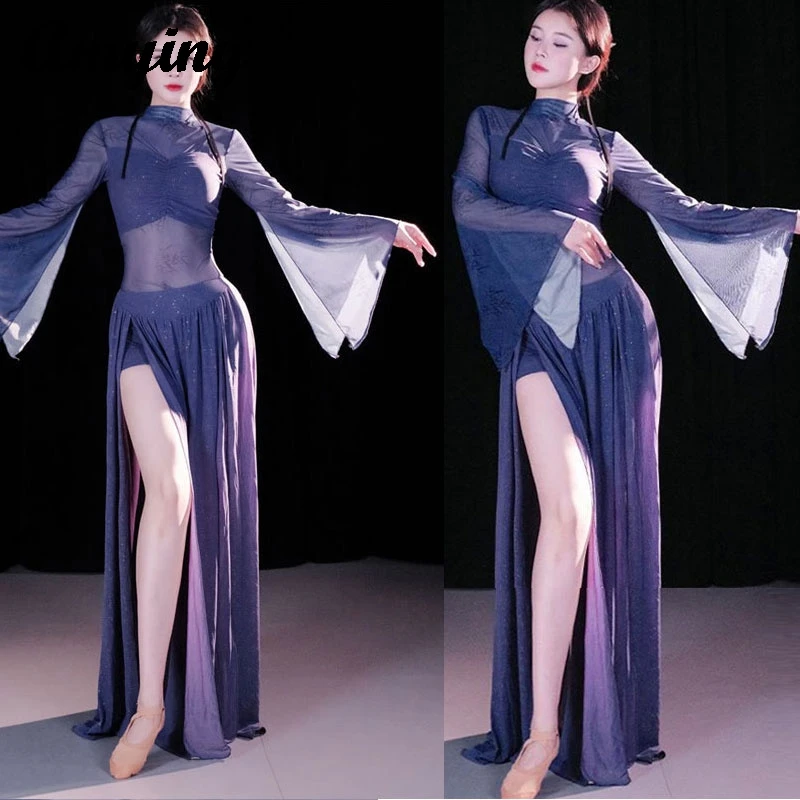 Belly Dance Costumes Adult Stage Performance Dress New Chinese Style Long Sleeved Practice Fairy Spirit Training Class Uniform
Belly Dance Costumes Adult Stage Performance Dress New Chinese Style Long Sleeved Practice Fairy Spirit Training Class Uniform