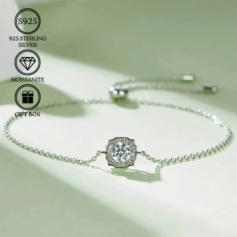1pc, 0.5 Carat Moissanite Bracelet, 925 Sterling Silver Round Cut Moissanite Bracelet, Elegant and Sophisticated Jewelry Gift.
1pc, 0.5 Carat Moissanite Bracelet, 925 Sterling Silver Round Cut Moissanite Bracelet, Elegant and Sophisticated Jewelry Gift.