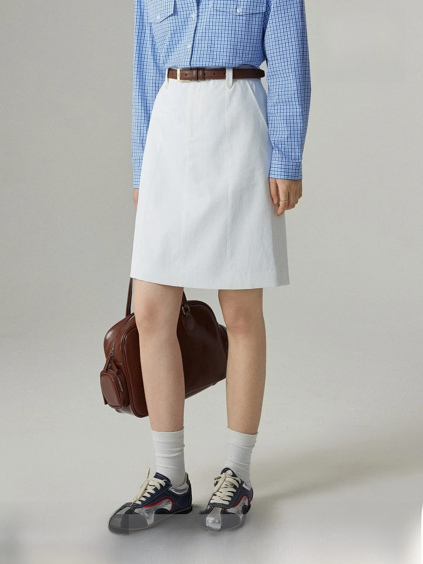 Женская юбка Ele с высокой талией для повседневной носки, весна-лето, белая, прямого кроя, французский стиль, короткая юбка
Женская юбка Ele с высокой талией для повседневной носки, весна-лето, белая, прямого кроя, французский стиль, короткая юбка