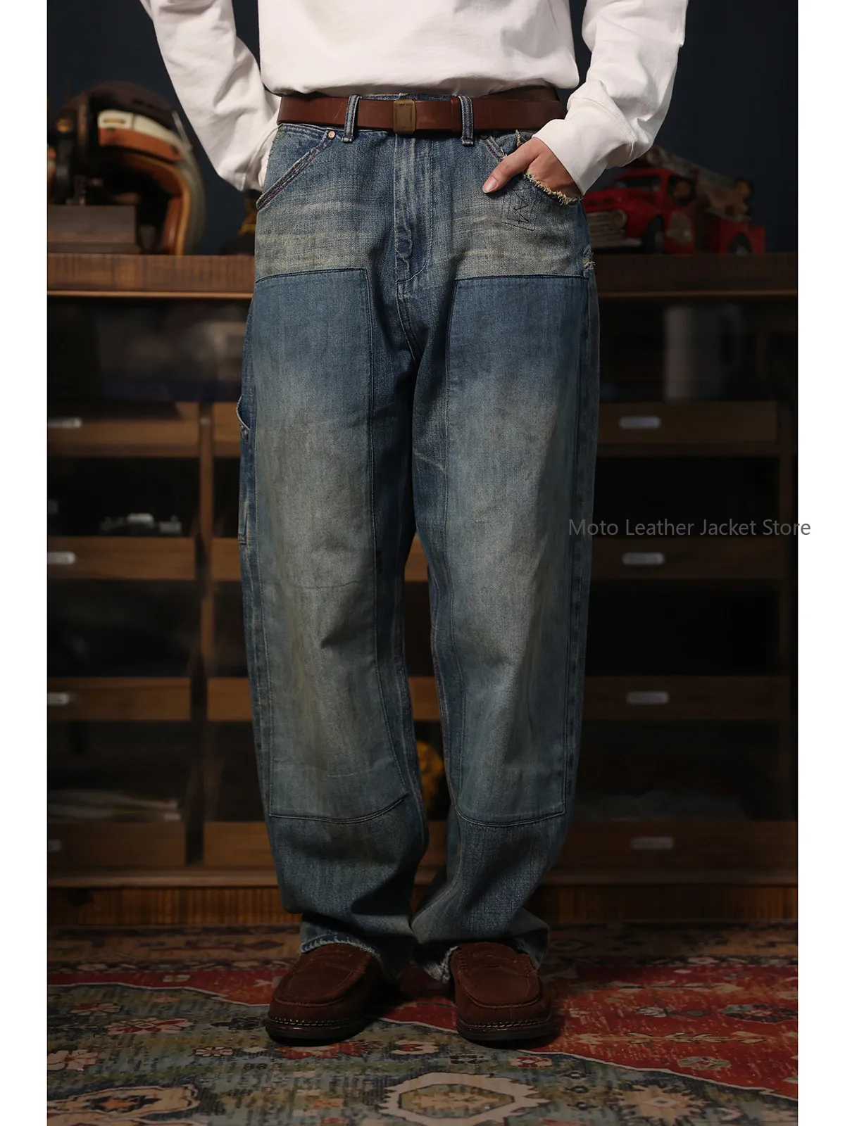 Denim Painter Pants Washed Vintage Distressed Patch Selvedge Workwear Denim Painter Pants
Denim Painter Pants Washed Vintage Distressed Patch Selvedge Workwear Denim Painter Pants