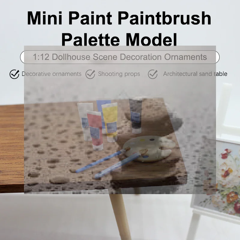 **SI 1pc For Drawing Room Decorations Palette Art Supplies 1/12Scale Dollhouse Miniature Artist Painting Set Pigment Tube Brush"
**SI 1pc For Drawing Room Decorations Palette Art Supplies 1/12Scale Dollhouse Miniature Artist Painting Set Pigment Tube Brush"