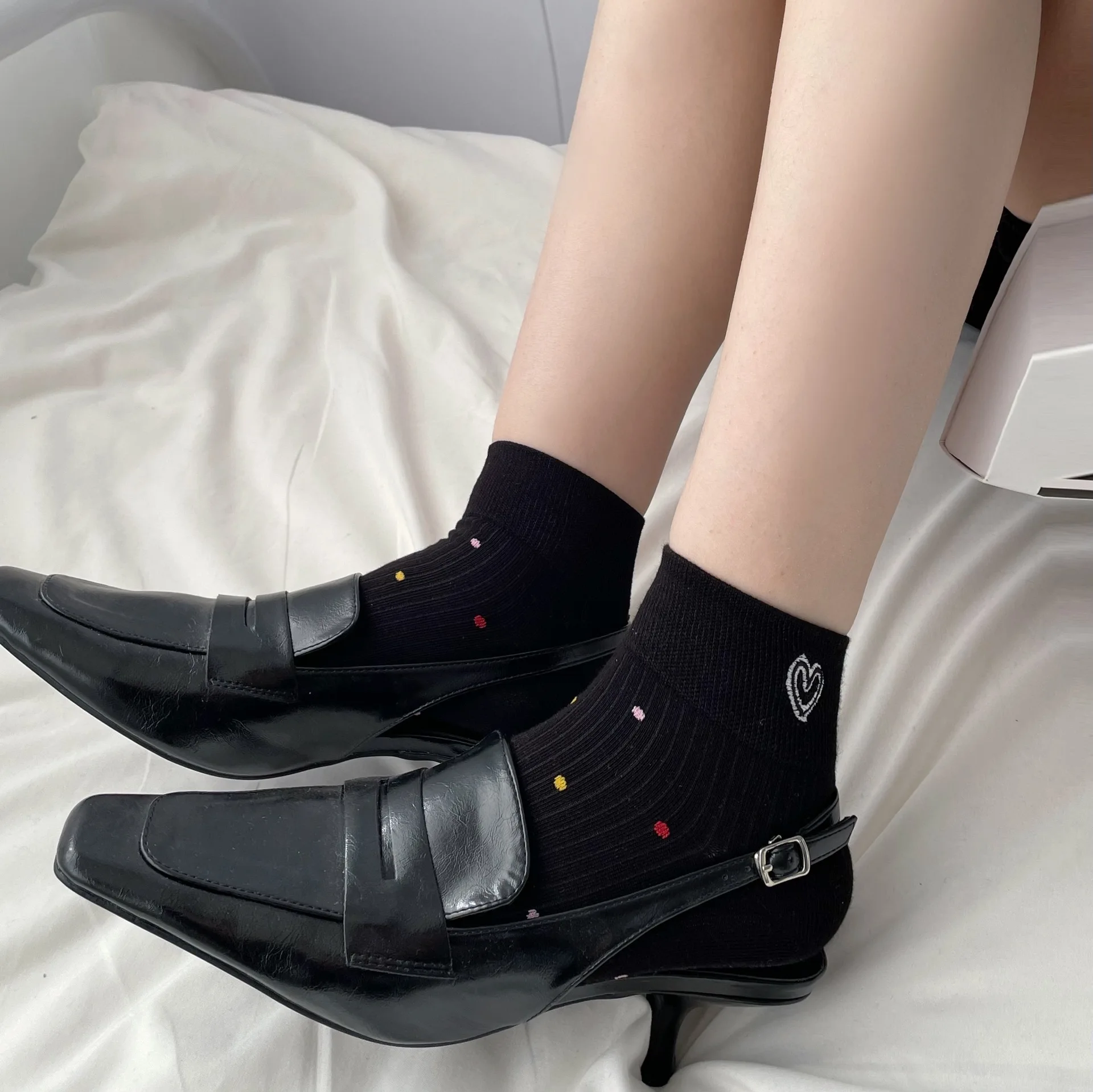 SP&CITY Colorful Dot Cute Cotton Socks Women's Ins Trendy Korean Short Socks Love Embroidered Student Breathable Soft Daily Sock
SP&CITY Colorful Dot Cute Cotton Socks Women's Ins Trendy Korean Short Socks Love Embroidered Student Breathable Soft Daily Sock