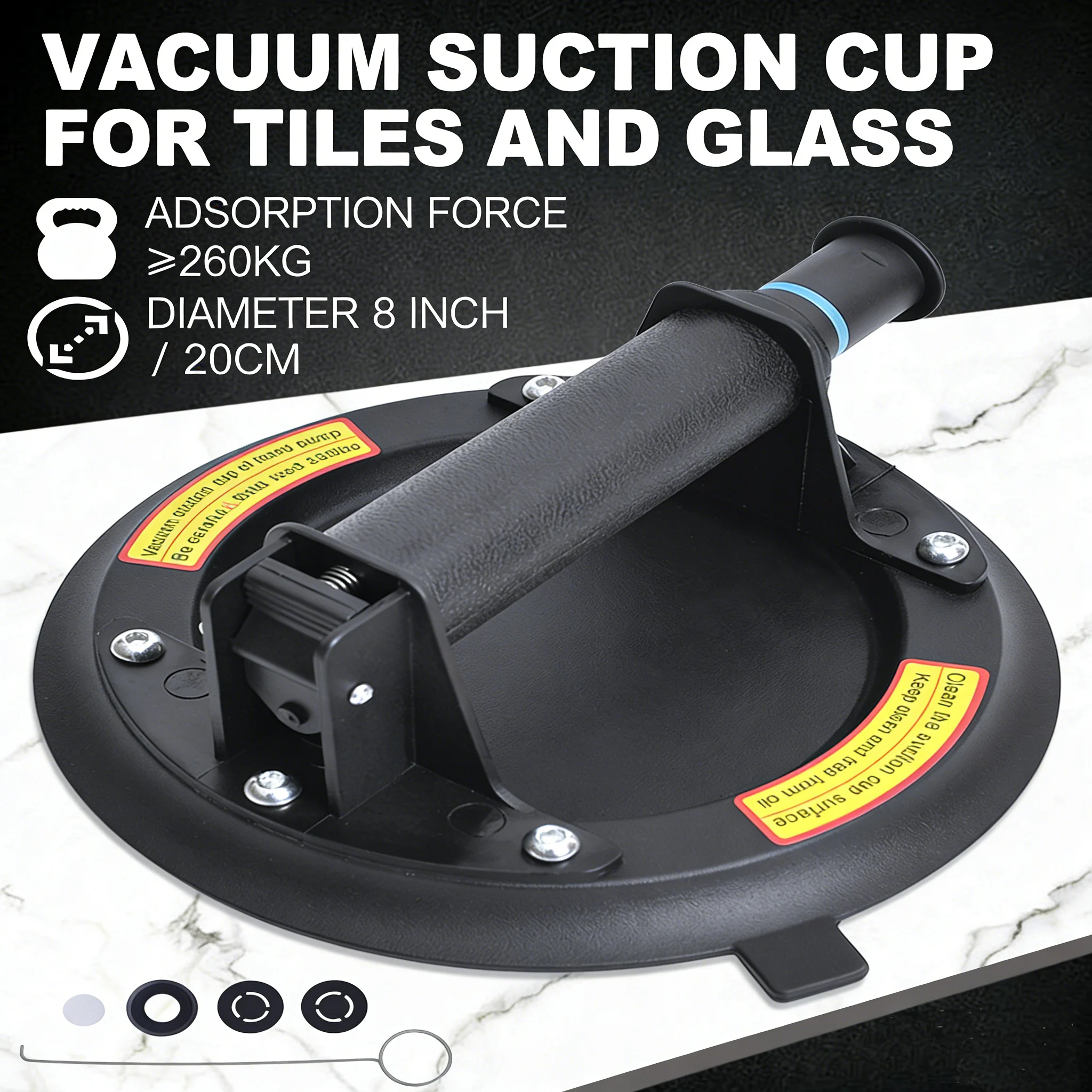 Heavy Duty Vacuum Suction Cup 260kg Load 8 Inch Glass Tile Granite Lifter Professional Handheld Vacuum Spreader
Heavy Duty Vacuum Suction Cup 260kg Load 8 Inch Glass Tile Granite Lifter Professional Handheld Vacuum Spreader