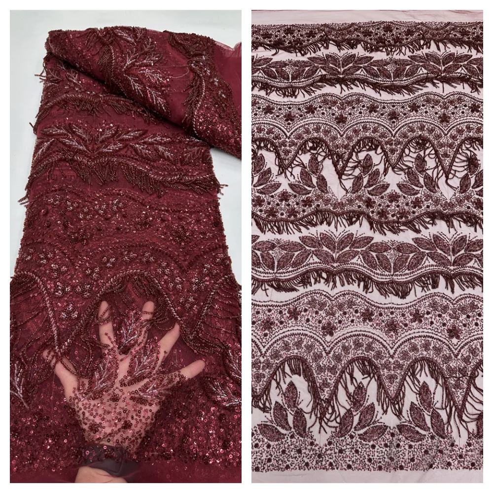 2026 African Heavy Beaded Lace Fabric Nigerian Embroidered Sequins Groom Wedding Party Dress Sewing High Quality 5 Yards 2026
2026 African Heavy Beaded Lace Fabric Nigerian Embroidered Sequins Groom Wedding Party Dress Sewing High Quality 5 Yards 2026
