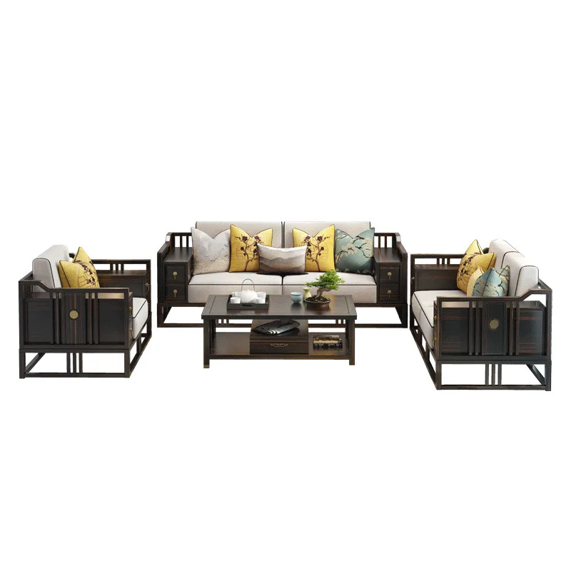 New Chinese-style golden silk sandalwood sofa combination, modern simple winter and summer sofa in the living room
New Chinese-style golden silk sandalwood sofa combination, modern simple winter and summer sofa in the living room