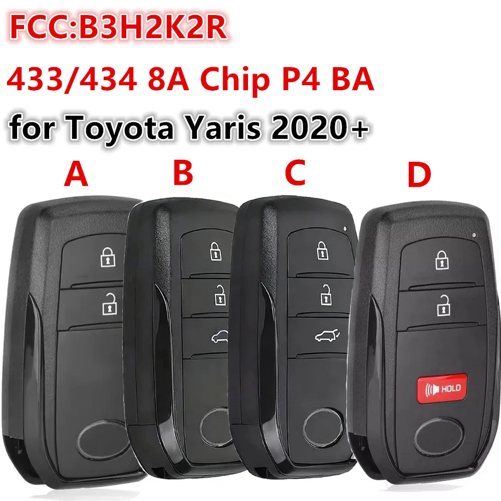 Smart 2/3 Buttons car key Fob for TOYOTA YARIS FOR Innova 2023 Keyless Entry Remote FCC:B3H2K2R 433/434MHZ 4A NCF29A1M HITAG AES
Smart 2/3 Buttons car key Fob for TOYOTA YARIS FOR Innova 2023 Keyless Entry Remote FCC:B3H2K2R 433/434MHZ 4A NCF29A1M HITAG AES