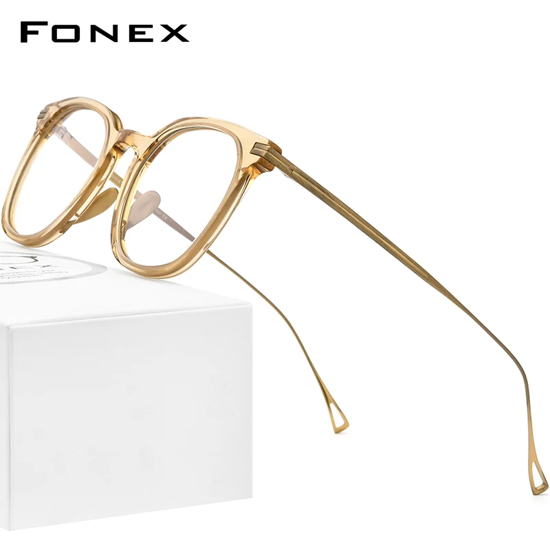 FONEX Acetate Titanium Eyeglasses Frame Men Retro Square Glasses Women 2022 Vintage Eyewear F85698
FONEX Acetate Titanium Eyeglasses Frame Men Retro Square Glasses Women 2022 Vintage Eyewear F85698
