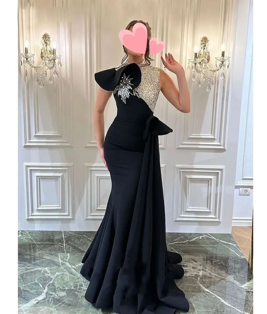 Customized Exquisite Jersey Mermaid Sequined Crystal Beading Evening Dress High Quality Sleeveless High Collar prom dresses
Customized Exquisite Jersey Mermaid Sequined Crystal Beading Evening Dress High Quality Sleeveless High Collar prom dresses