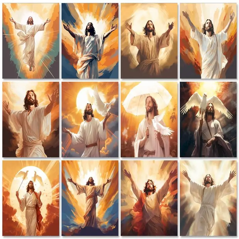 GATYZTORY Diy Painting By Numbers For Adults Kids Jesus Picture Coloring By Numbers 60x75cm Handicrafts For Personalized Gift
GATYZTORY Diy Painting By Numbers For Adults Kids Jesus Picture Coloring By Numbers 60x75cm Handicrafts For Personalized Gift