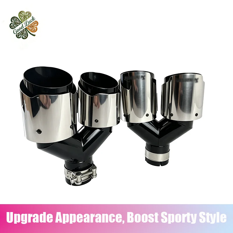 1 hollow AKLogo stainless steel double-layer Y-shaped inner black exhaust pipe tail throat car universal accessories
1 hollow AKLogo stainless steel double-layer Y-shaped inner black exhaust pipe tail throat car universal accessories