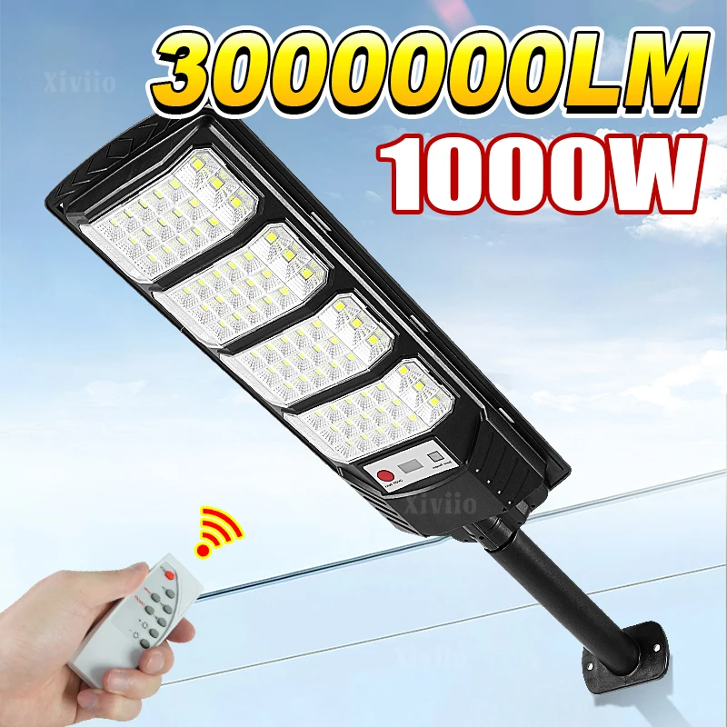 3000000LM 1000W Outdoor Solar Lamp Dusk To Dawn Garden Street Lights IP65 Waterproof External Solar Lamp Sensing Safety Lighting
3000000LM 1000W Outdoor Solar Lamp Dusk To Dawn Garden Street Lights IP65 Waterproof External Solar Lamp Sensing Safety Lighting