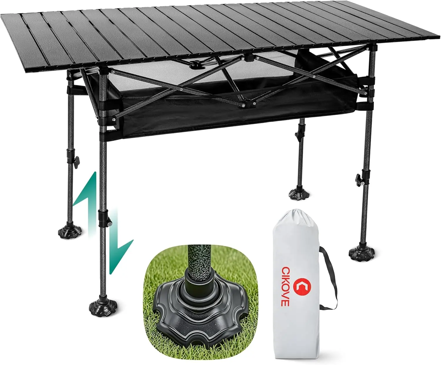 Height Adjustable Camping Table Tall Large Outdoor Folding Camping Table with Wide-Base Anti-Sink Legs & Carry Bag for Camping B
Height Adjustable Camping Table Tall Large Outdoor Folding Camping Table with Wide-Base Anti-Sink Legs & Carry Bag for Camping B