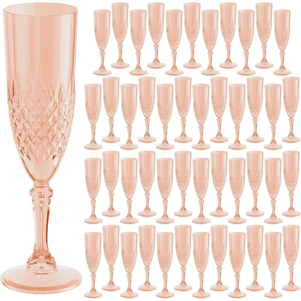 Set of 48 7oz Rose Gold Plastic Champagne Glasses, Reusable Unbreakable Cups for Valentine's Day, Weddings, and Mimosa Bars
Set of 48 7oz Rose Gold Plastic Champagne Glasses, Reusable Unbreakable Cups for Valentine's Day, Weddings, and Mimosa Bars